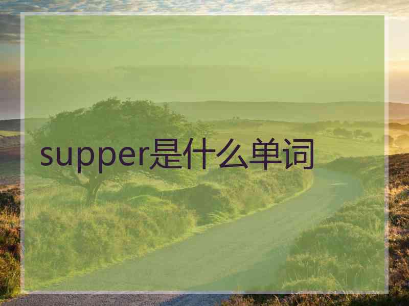supper是什么单词