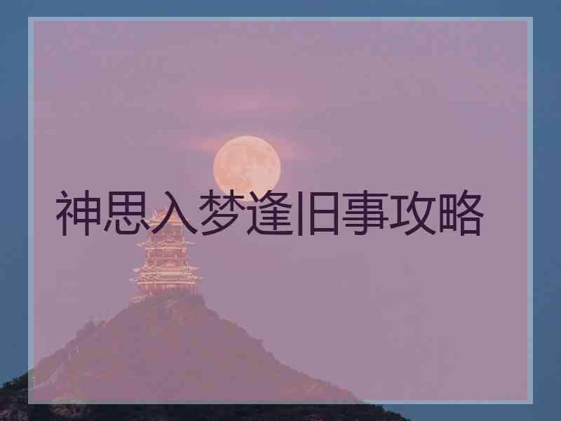 神思入梦逢旧事攻略