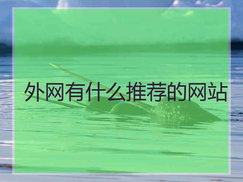 外网有什么推荐的网站
