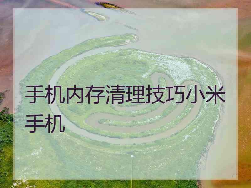 手机内存清理技巧小米手机