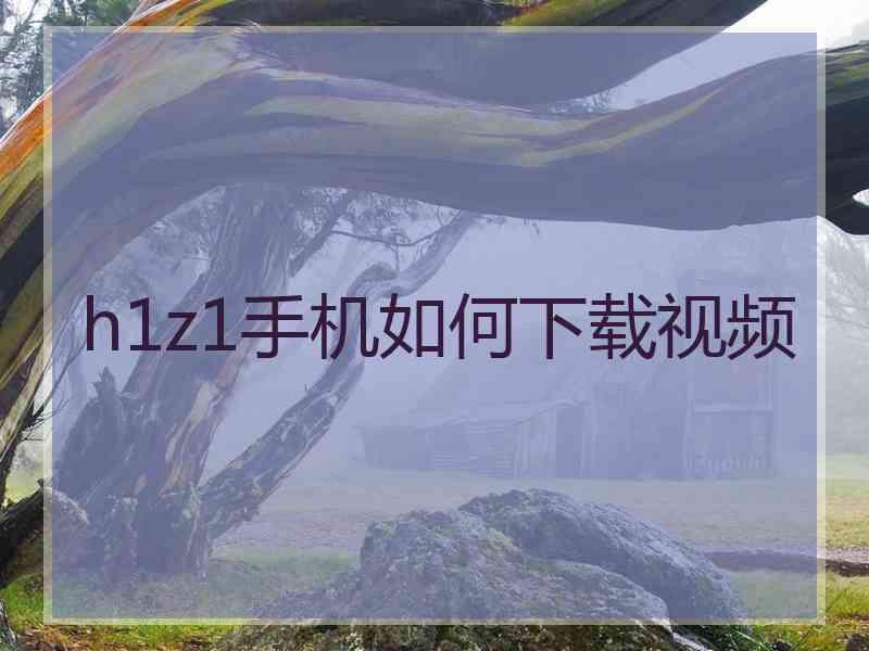 h1z1手机如何下载视频