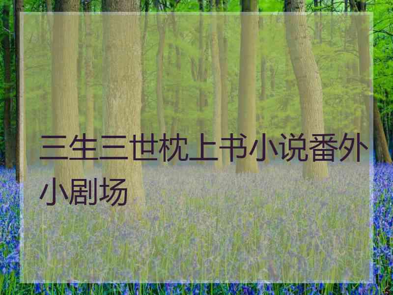 三生三世枕上书小说番外小剧场