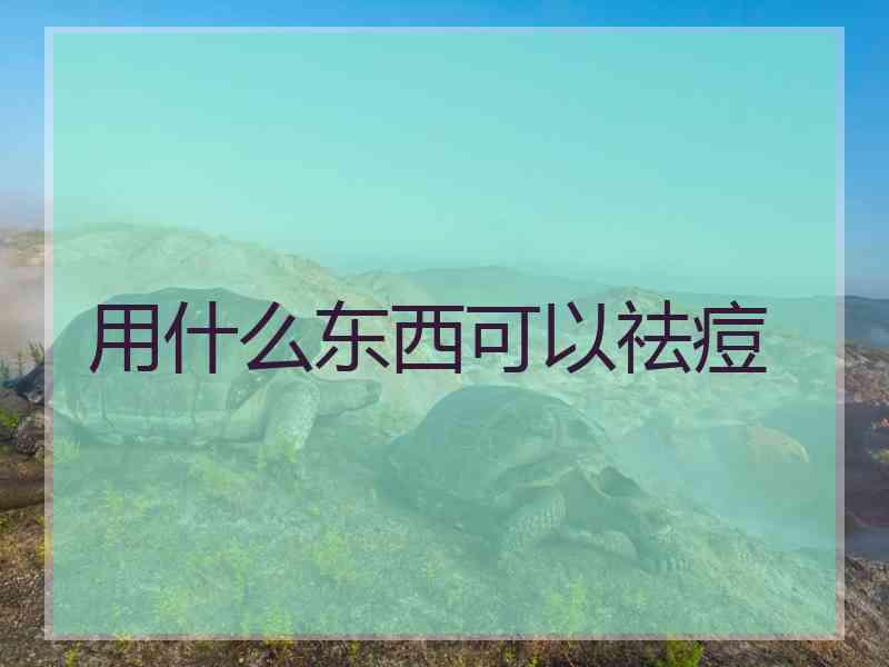 用什么东西可以祛痘