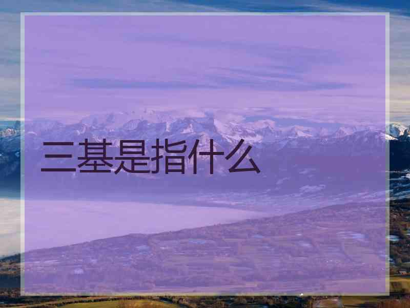 三基是指什么