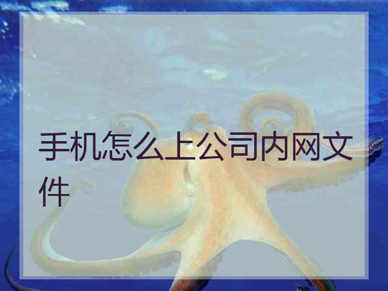 手机怎么上公司内网文件