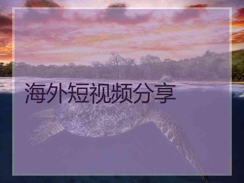 海外短视频分享