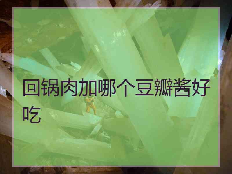 回锅肉加哪个豆瓣酱好吃
