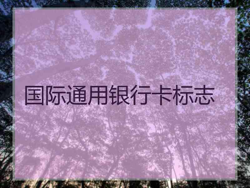 国际通用银行卡标志