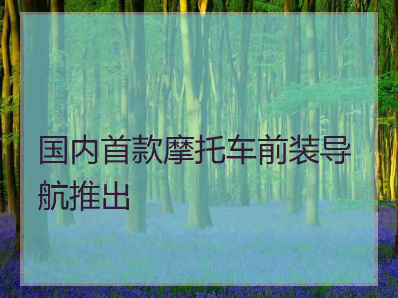 国内首款摩托车前装导航推出