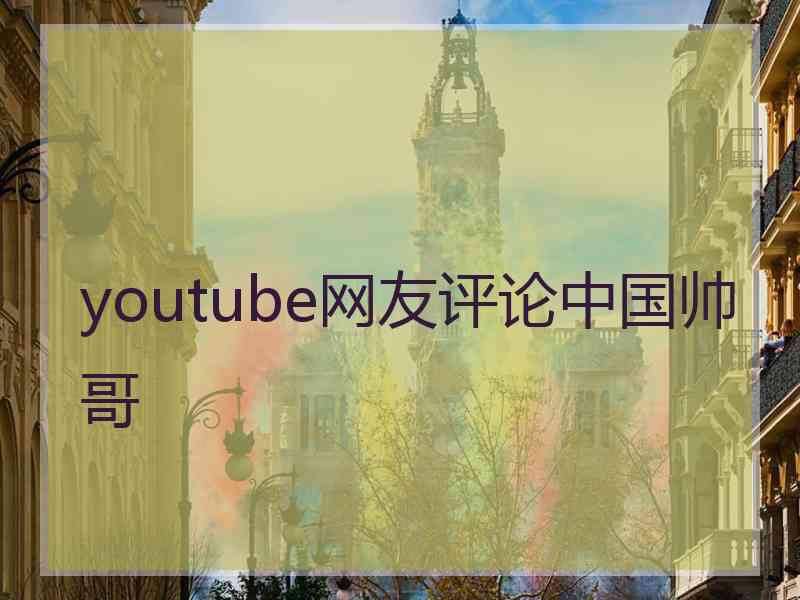 youtube网友评论中国帅哥