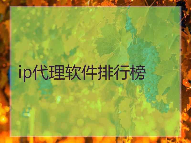ip代理软件排行榜