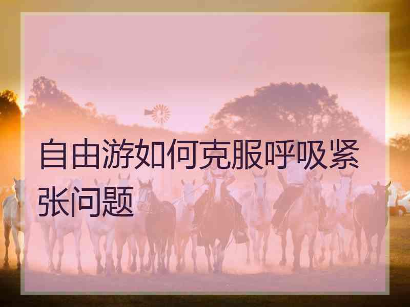 自由游如何克服呼吸紧张问题