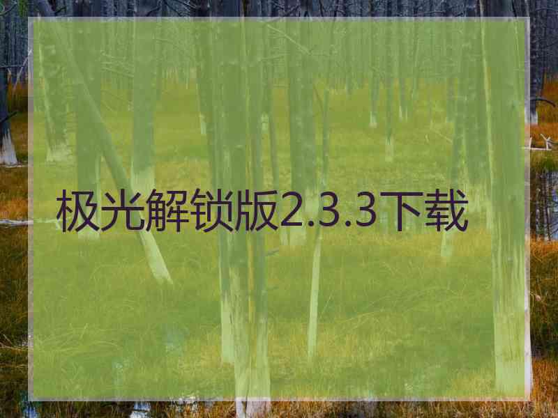 极光解锁版2.3.3下载