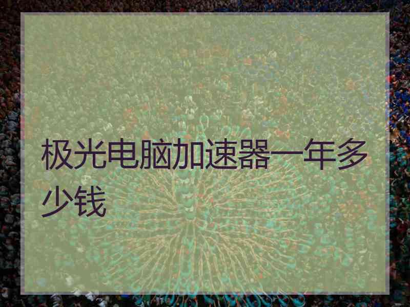 极光电脑加速器一年多少钱