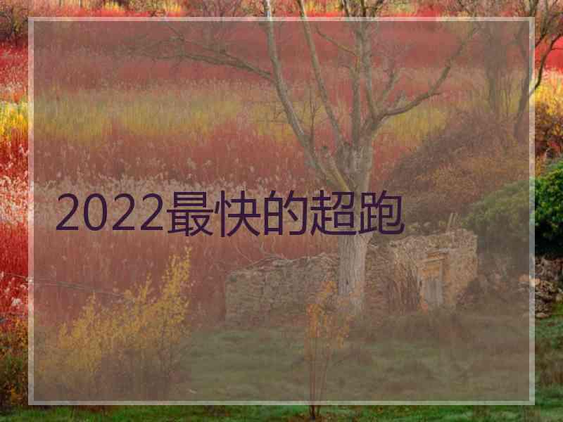 2022最快的超跑