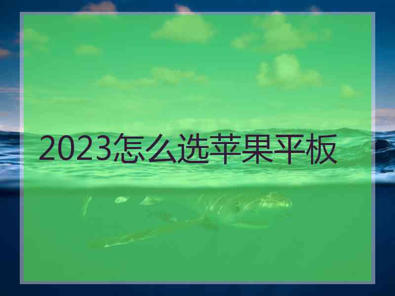 2023怎么选苹果平板
