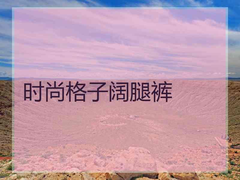 时尚格子阔腿裤