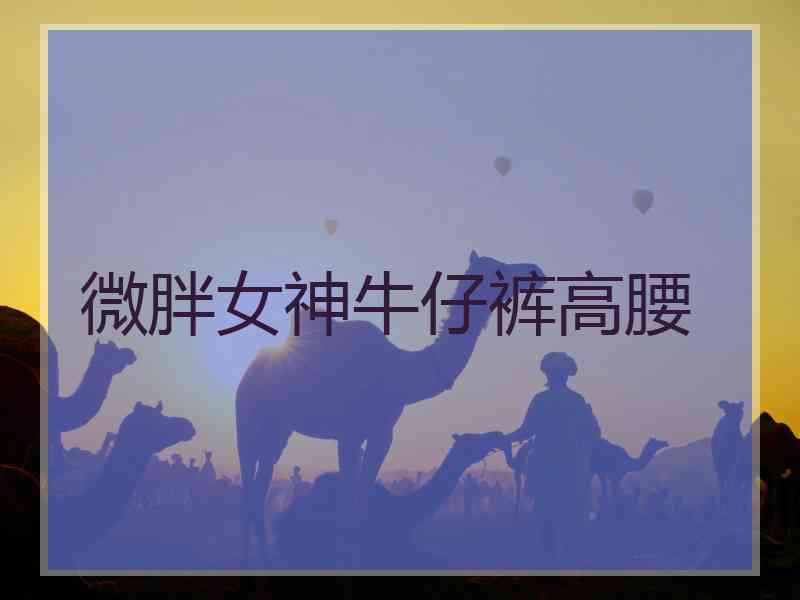 微胖女神牛仔裤高腰
