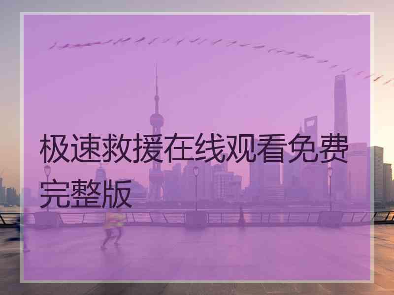 极速救援在线观看免费完整版