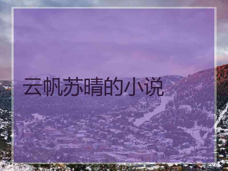 云帆苏晴的小说