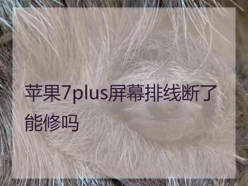 苹果7plus屏幕排线断了能修吗