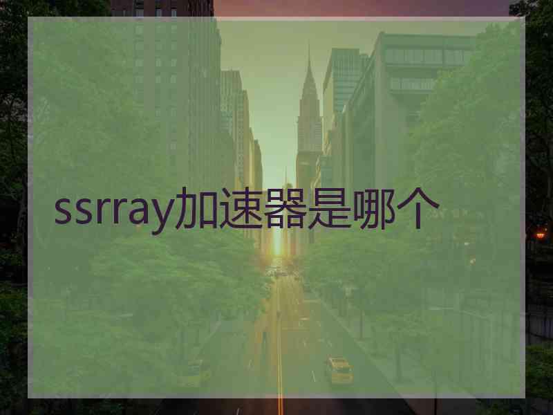 ssrray加速器是哪个