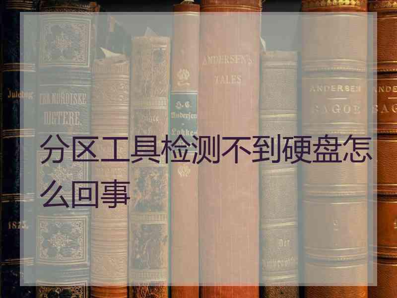 分区工具检测不到硬盘怎么回事