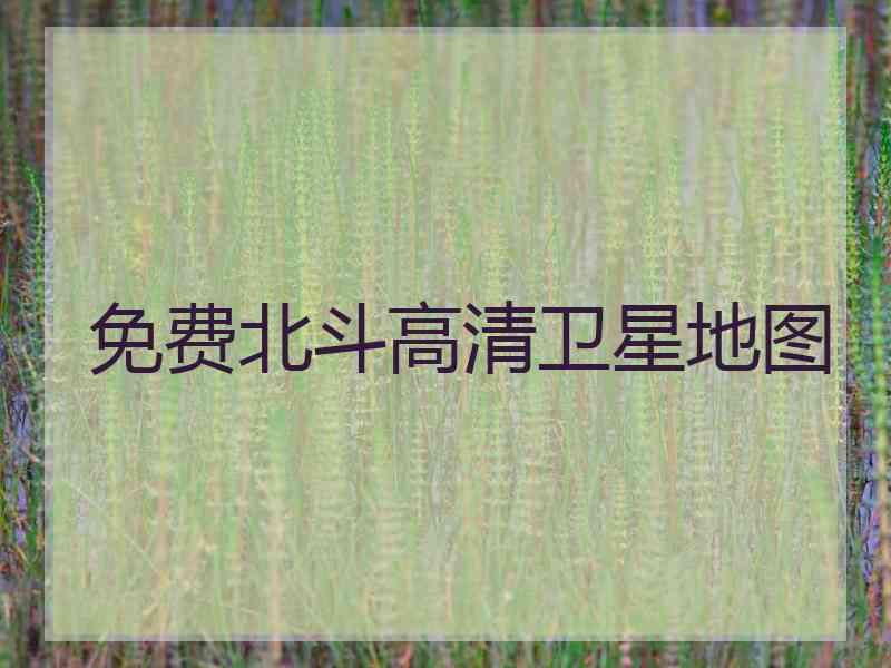 免费北斗高清卫星地图