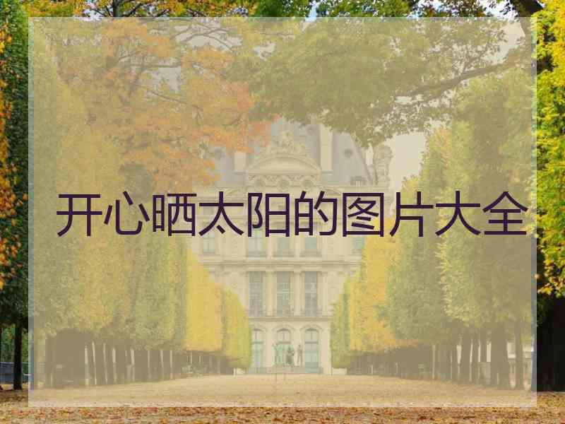 开心晒太阳的图片大全