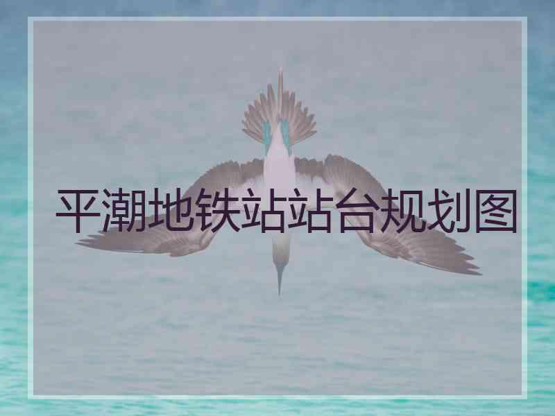 平潮地铁站站台规划图