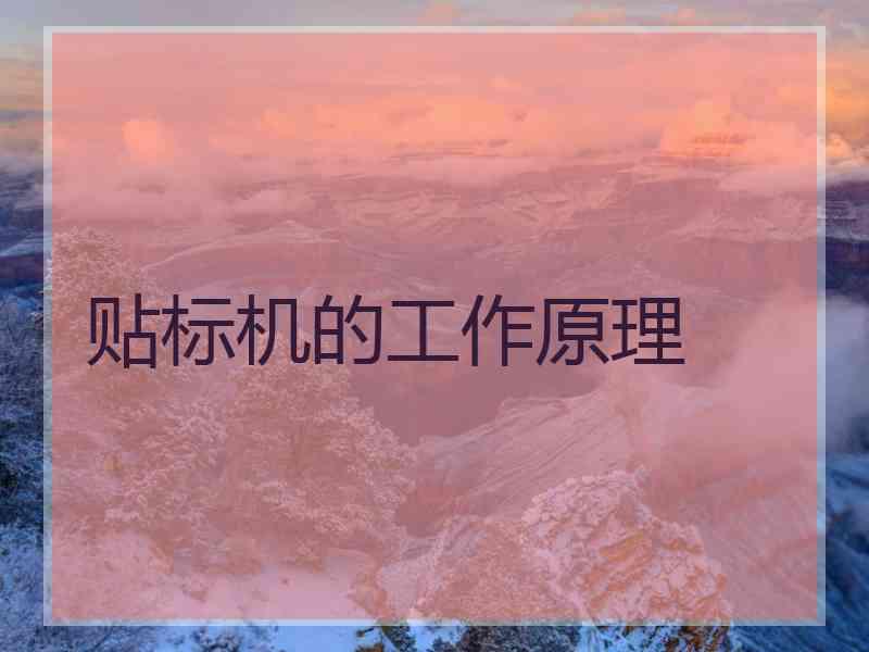 贴标机的工作原理