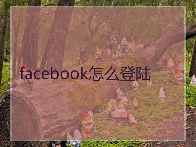 facebook怎么登陆
