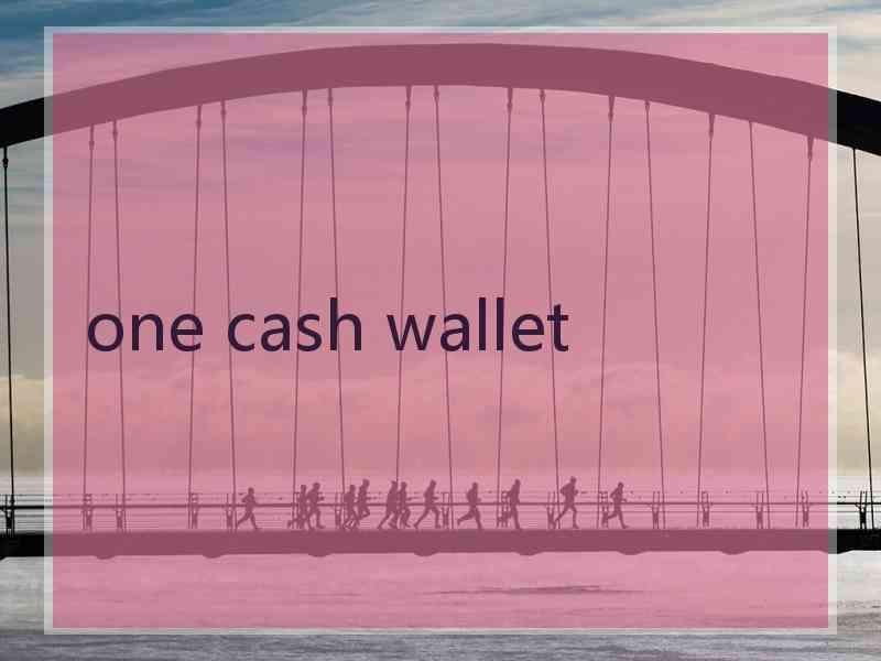 one cash wallet