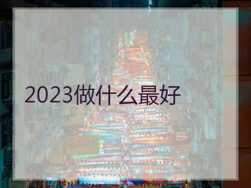 2023做什么最好