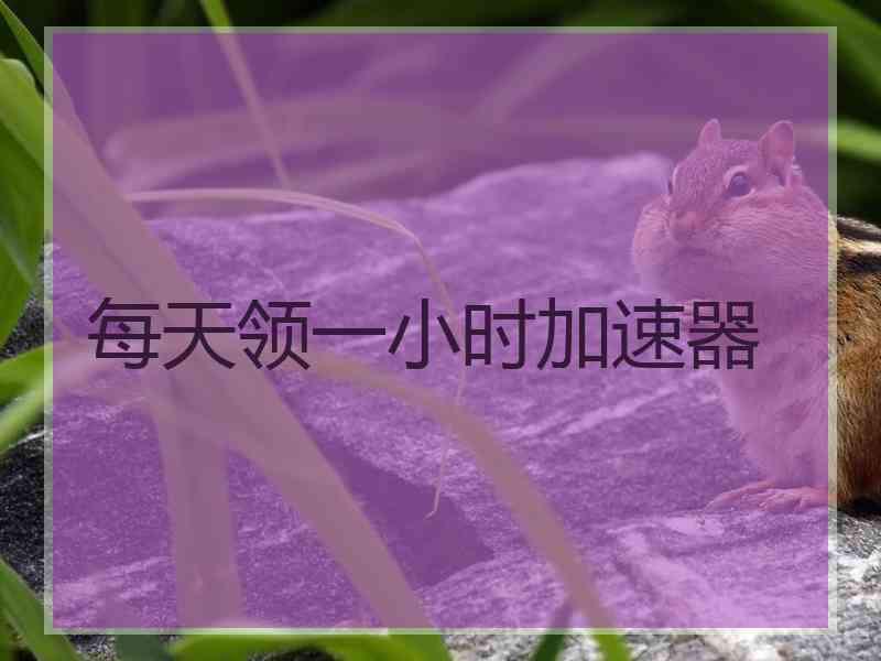 每天领一小时加速器