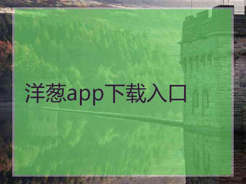 洋葱app下载入口