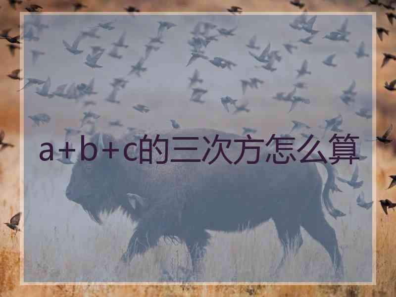 a+b+c的三次方怎么算