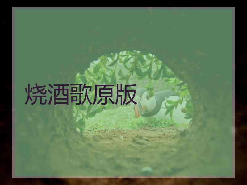 烧酒歌原版