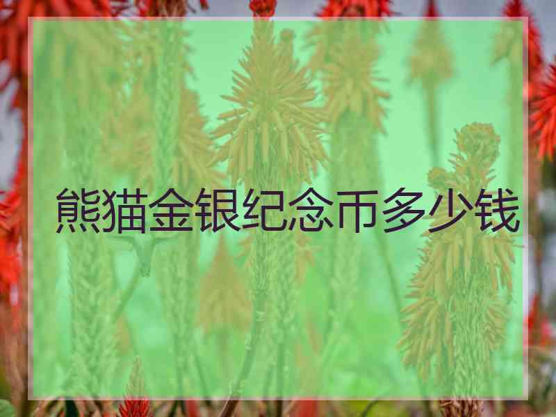 熊猫金银纪念币多少钱