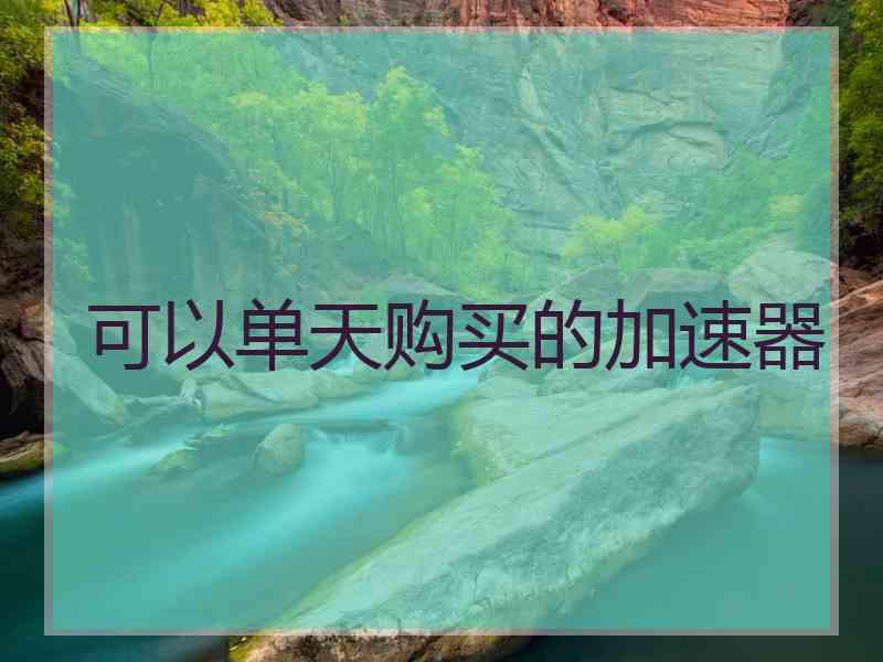 可以单天购买的加速器