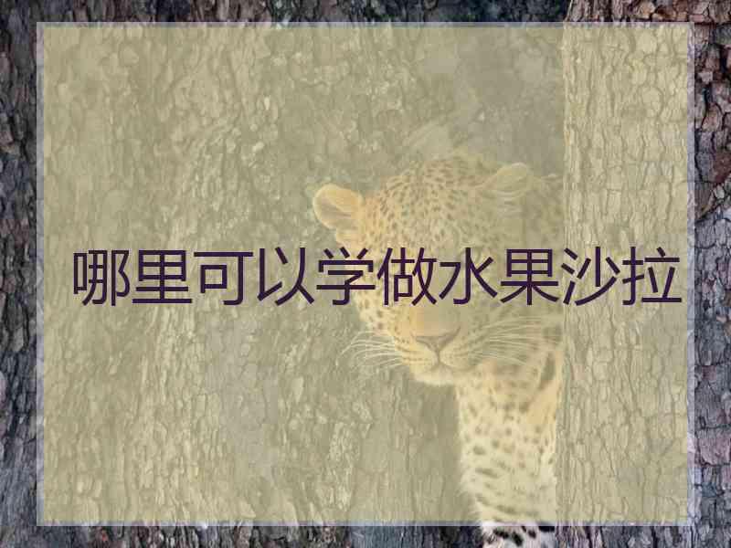 哪里可以学做水果沙拉