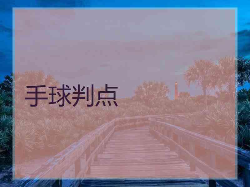 手球判点