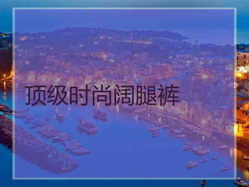 顶级时尚阔腿裤