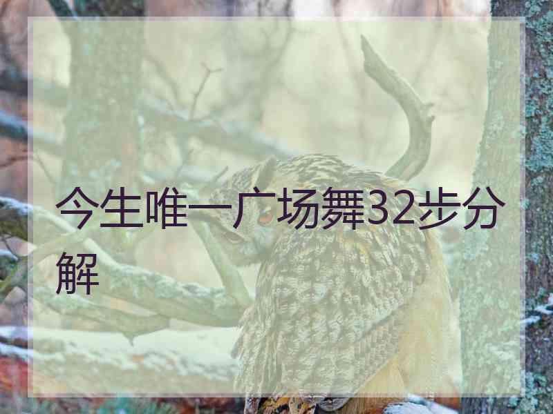 今生唯一广场舞32步分解