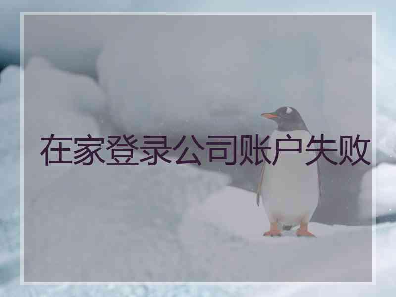 在家登录公司账户失败