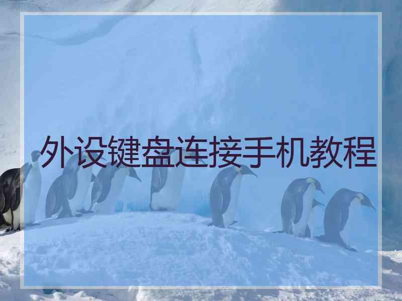 外设键盘连接手机教程