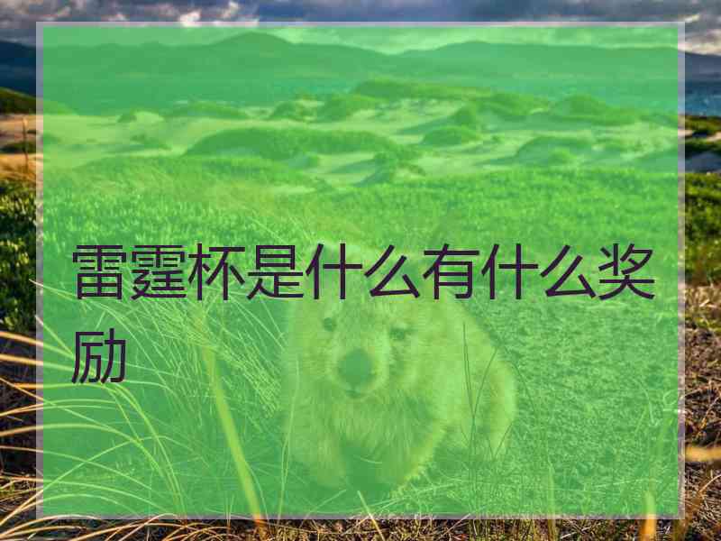 雷霆杯是什么有什么奖励