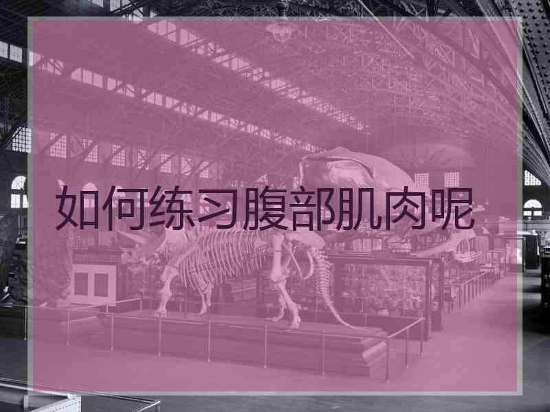 如何练习腹部肌肉呢