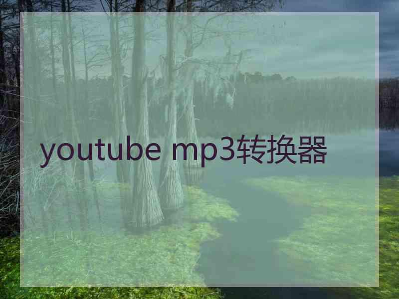 youtube mp3转换器