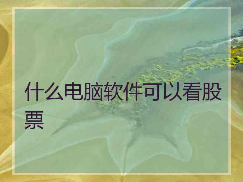 什么电脑软件可以看股票